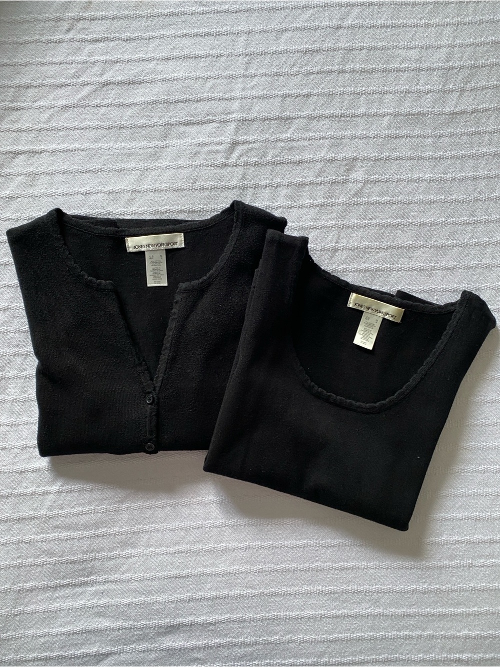 Jones New York Button-Front Knit Cardigan Set